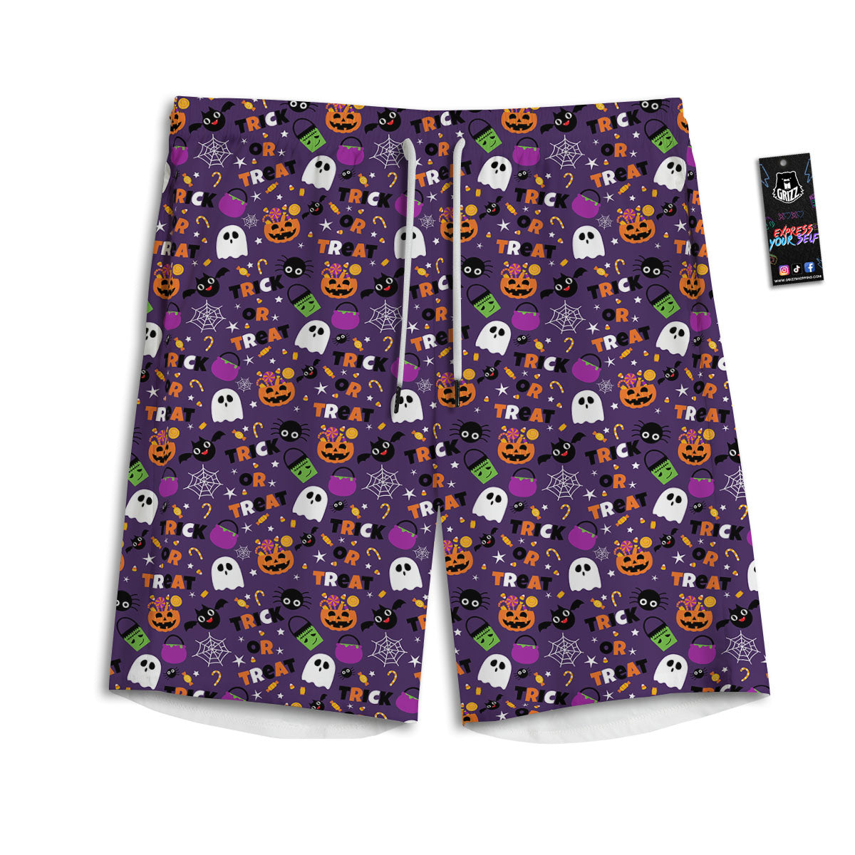 Festival Halloween Print Pattern Men's Athletic Shorts