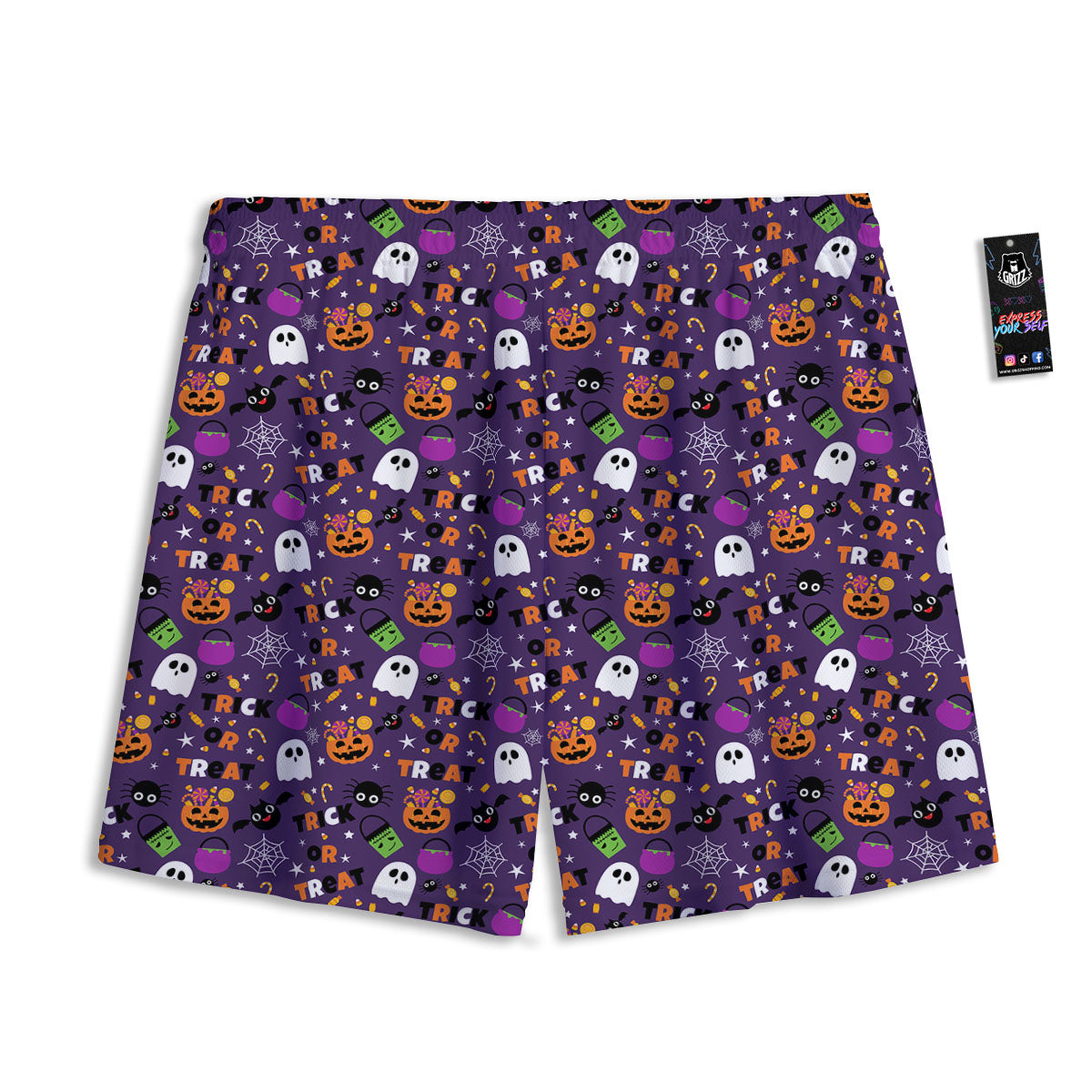 Festival Halloween Print Pattern Mesh Shorts
