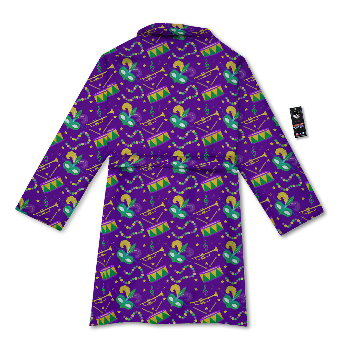 Festival Mardi Gras Print Pattern Bathrobe-grizzshop