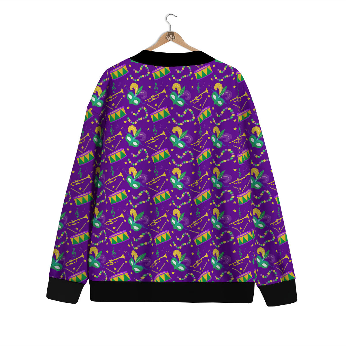 Festival Mardi Gras Print Pattern Cardigan-grizzshop