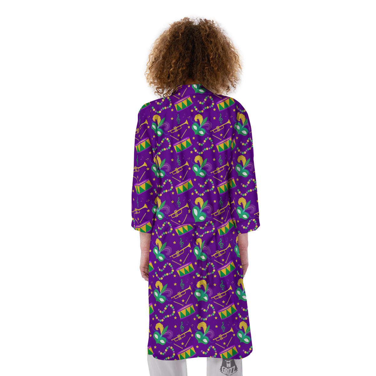 Festival Mardi Gras Print Pattern Kimono-grizzshop
