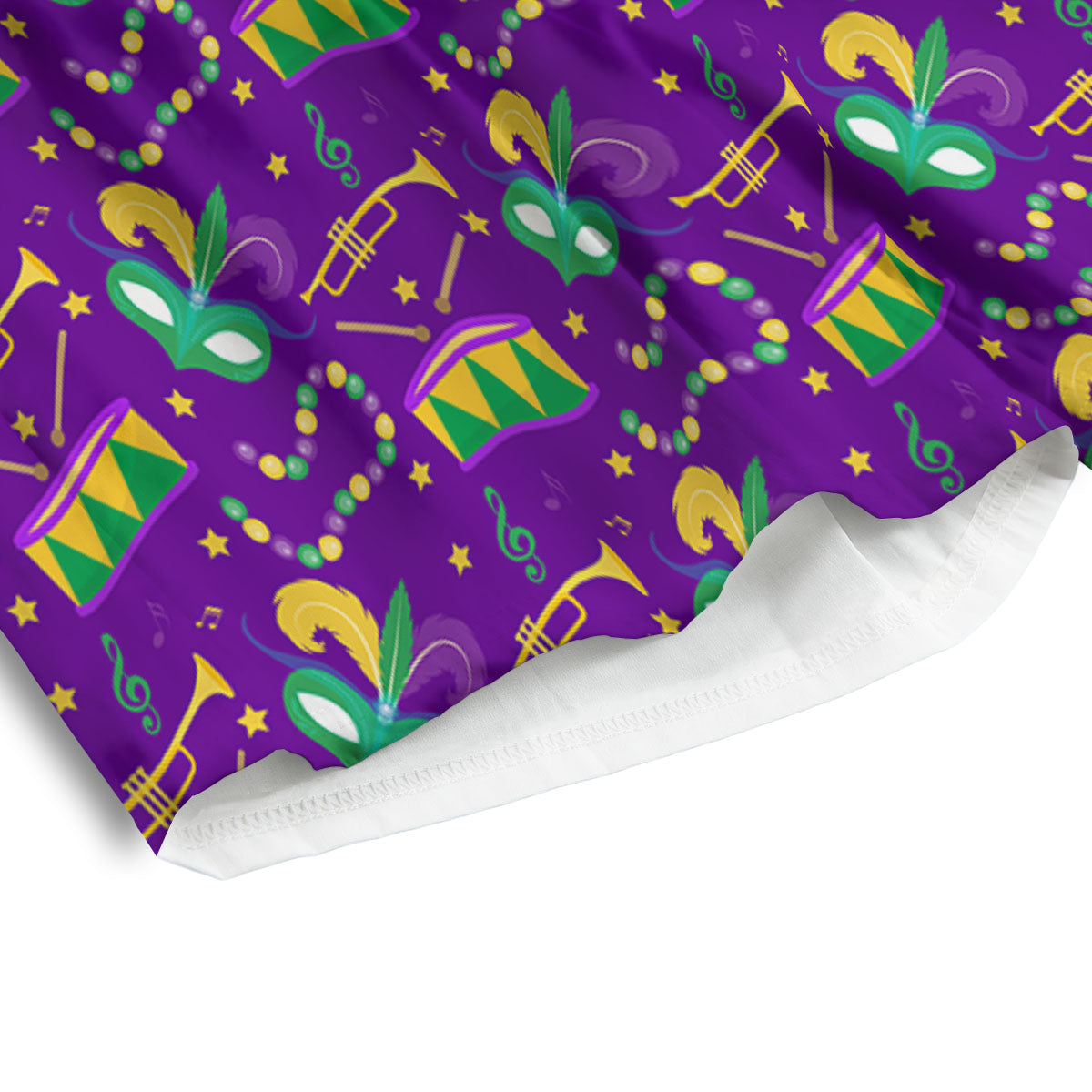 Festival Mardi Gras Print Pattern Men's Athletic Shorts