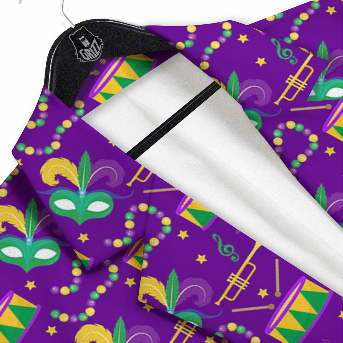 Festival Mardi Gras Print Pattern Men's Sport Coat-grizzshop