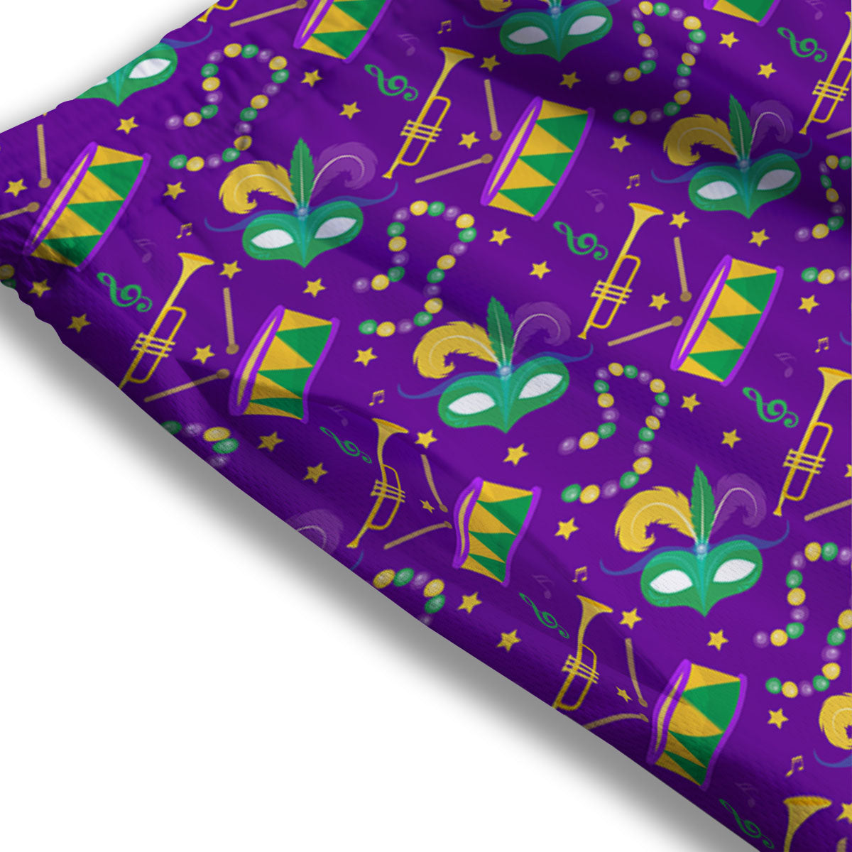 Festival Mardi Gras Print Pattern Mesh Shorts