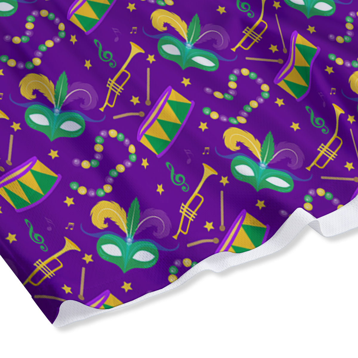 Festival Mardi Gras Print Pattern Mesh Shorts