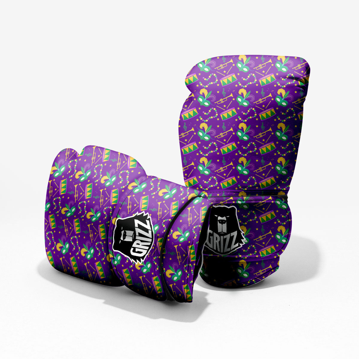 Festival Mardi Gras Print Pattern Pro Boxing Glove