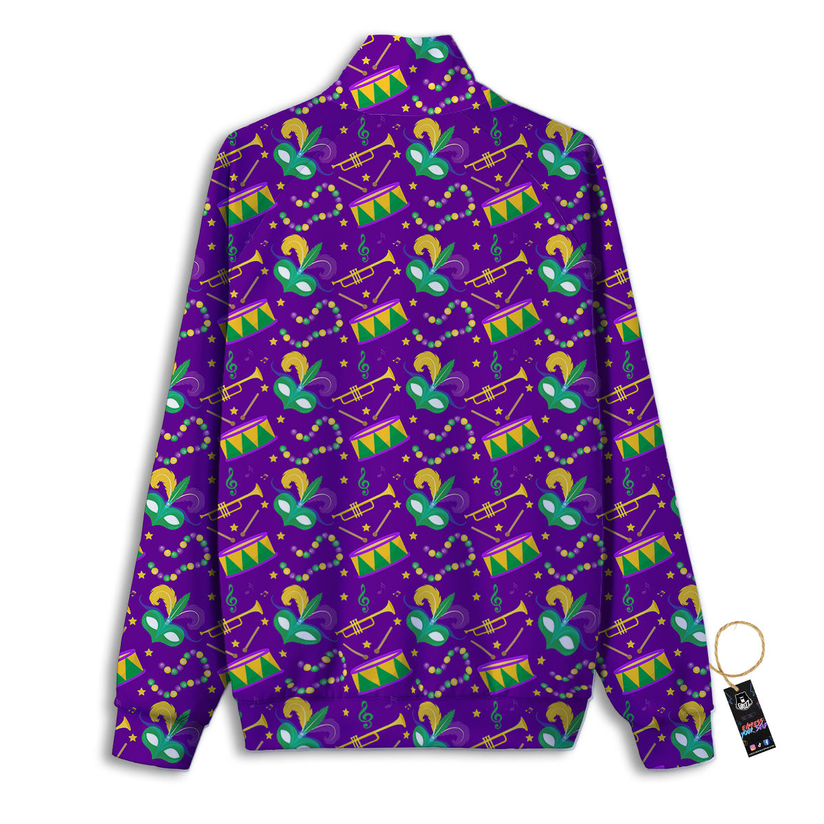 Festival Mardi Gras Print Pattern Track Jacket-grizzshop