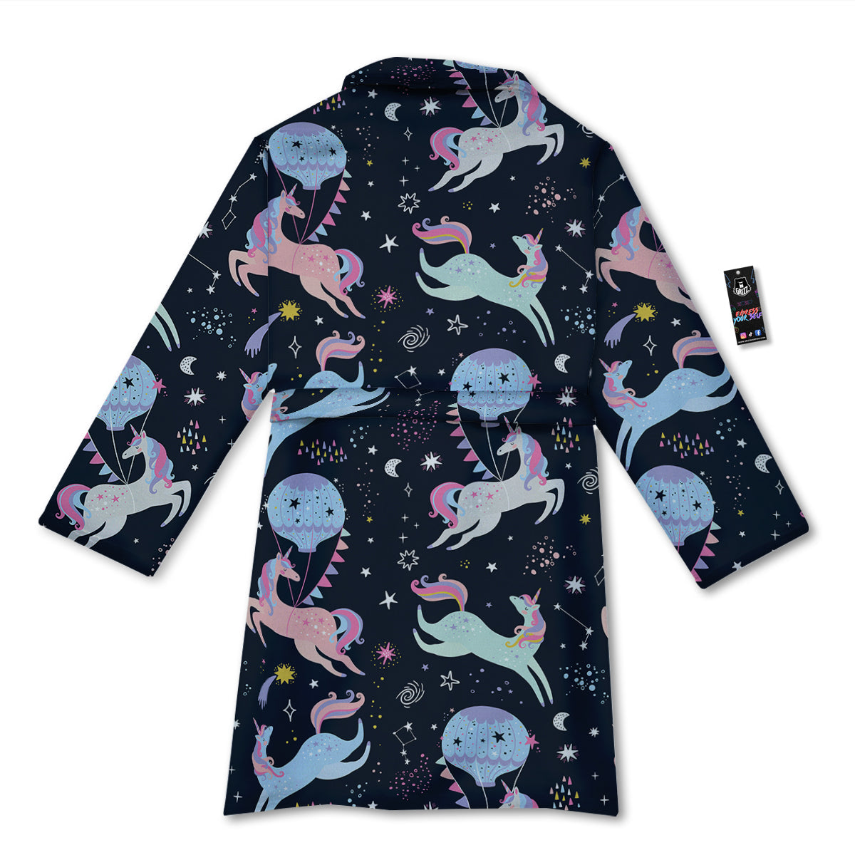 Festival Unicorn Night Print Pattern Bathrobe-grizzshop