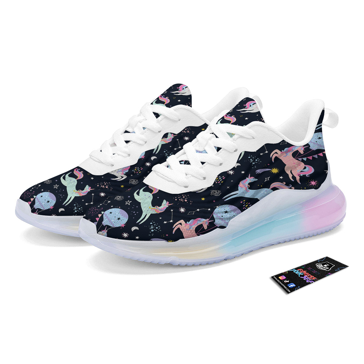 Festival Unicorn Night Print Pattern Running Sneakers-grizzshop