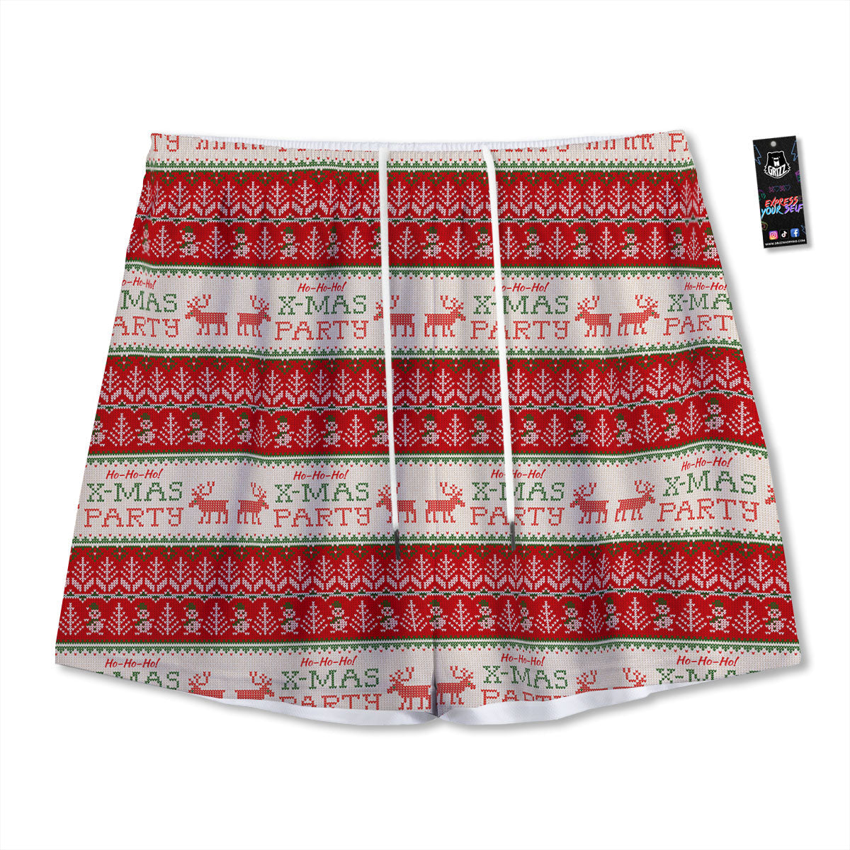 Flower Embroidery Orchid Print Pattern Mesh Shorts