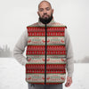 Festive Christmas Knitted Print Pattern Down Vest