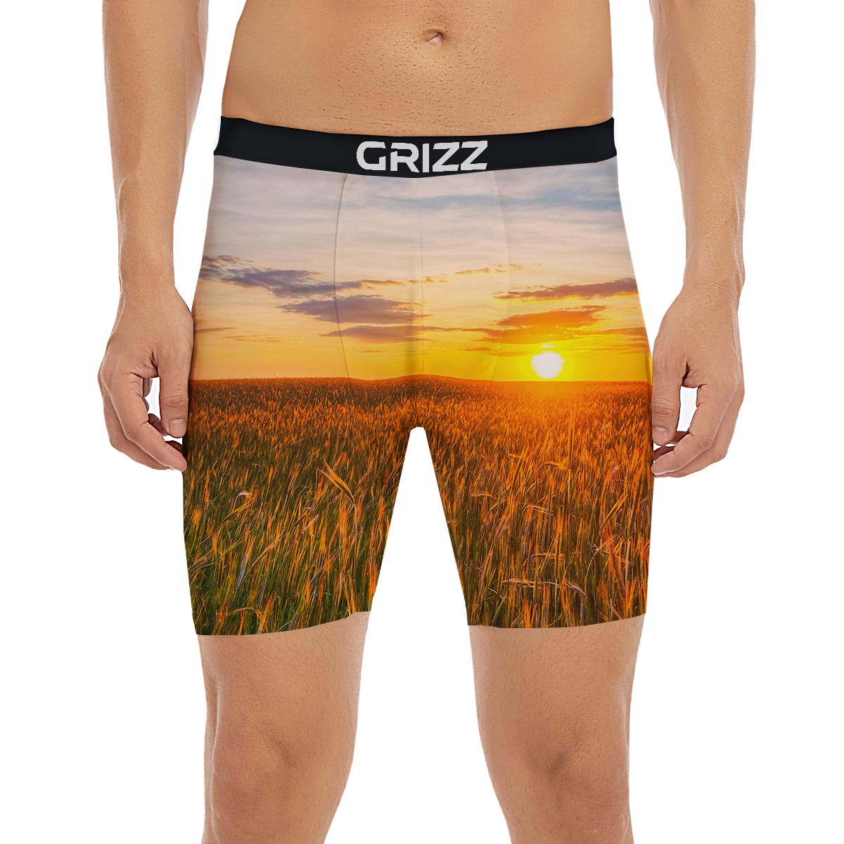 Field Sunrise Print Boxer Briefs-grizzshop