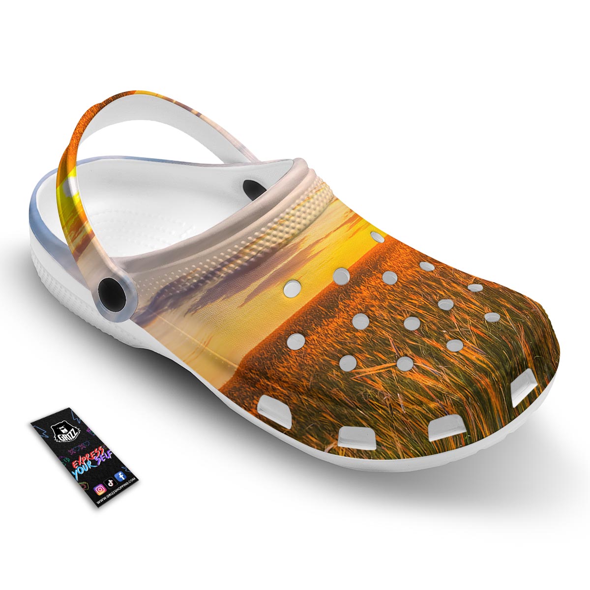 Field Sunrise Print Clog-grizzshop