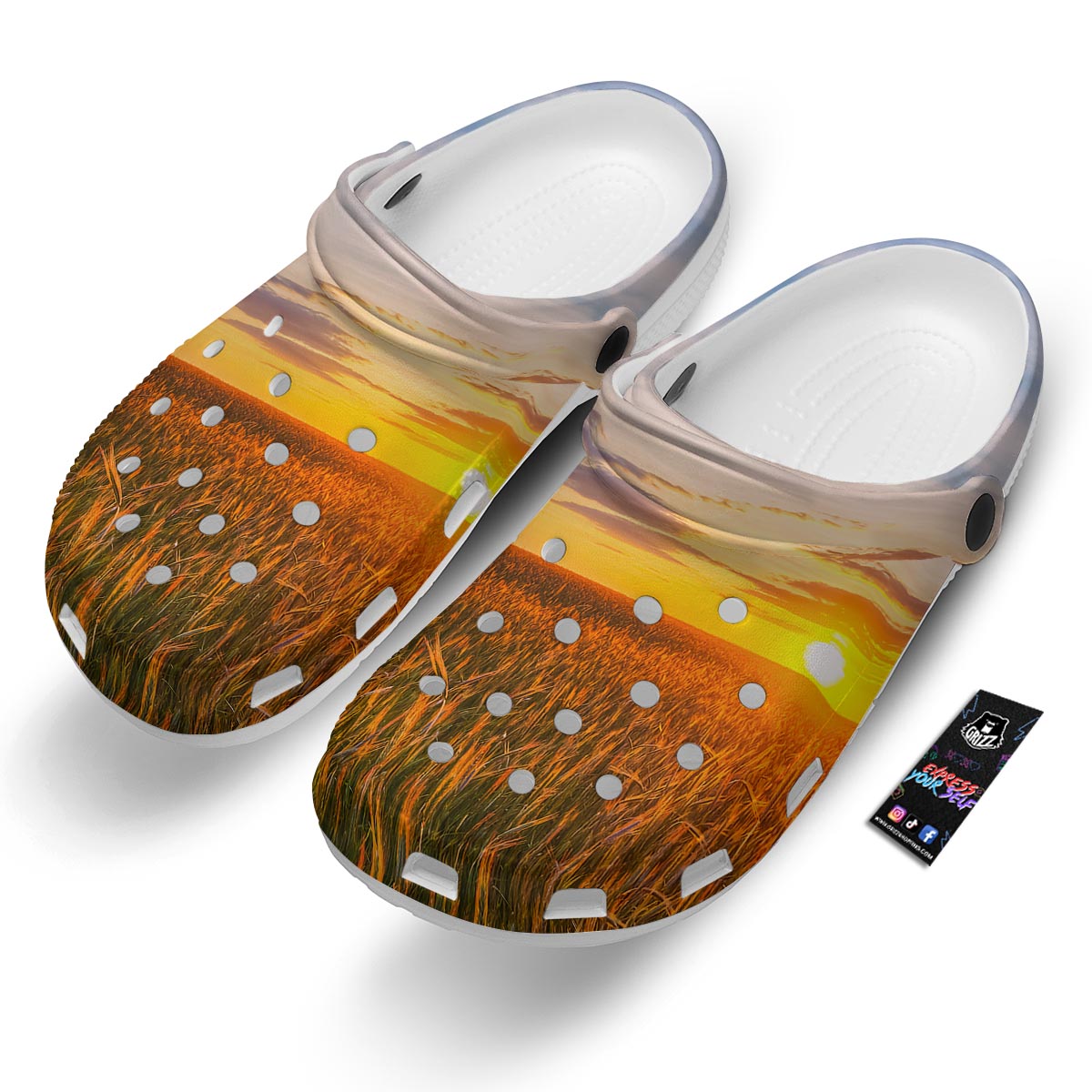Field Sunrise Print Clog-grizzshop