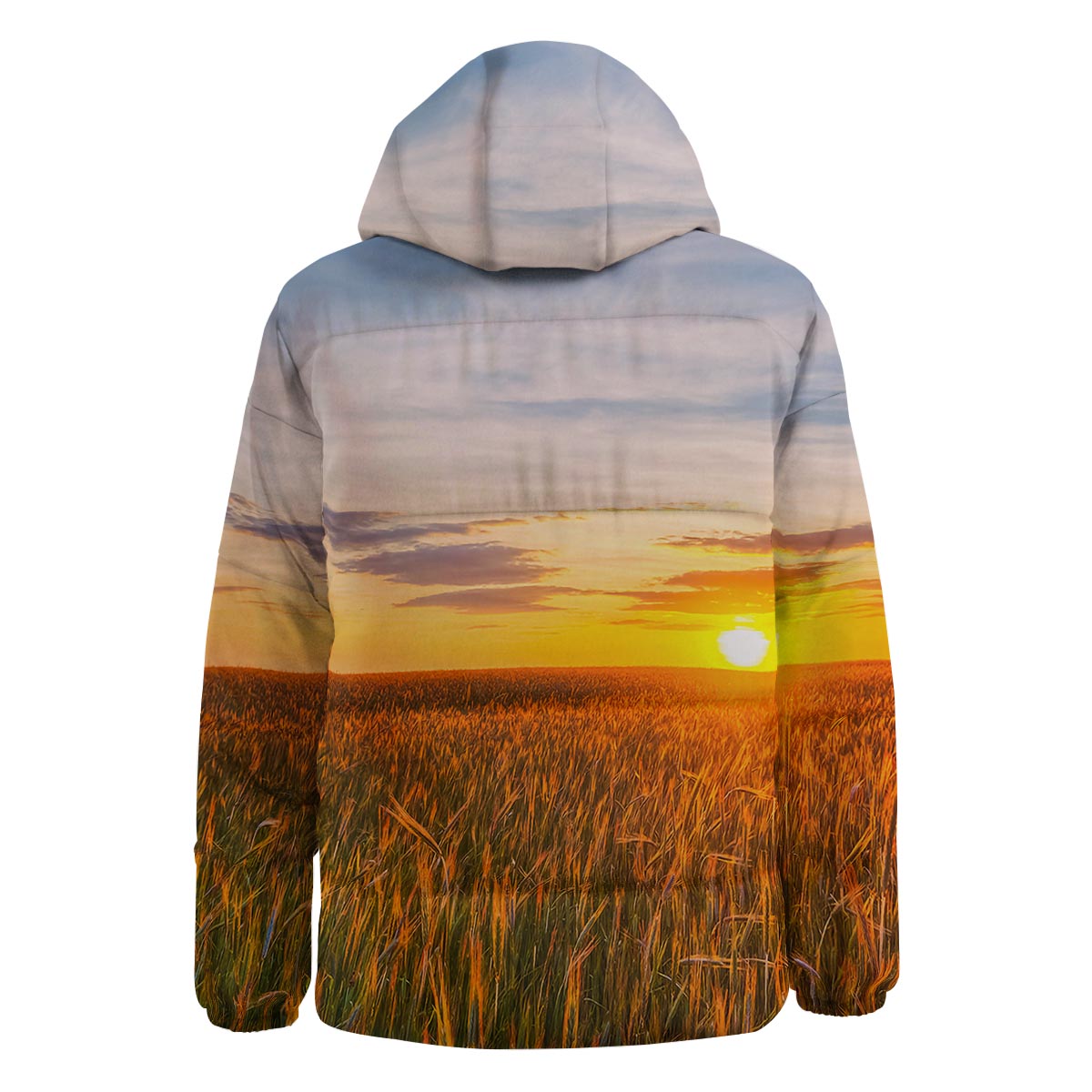 Field Sunrise Print Down Jacket-grizzshop
