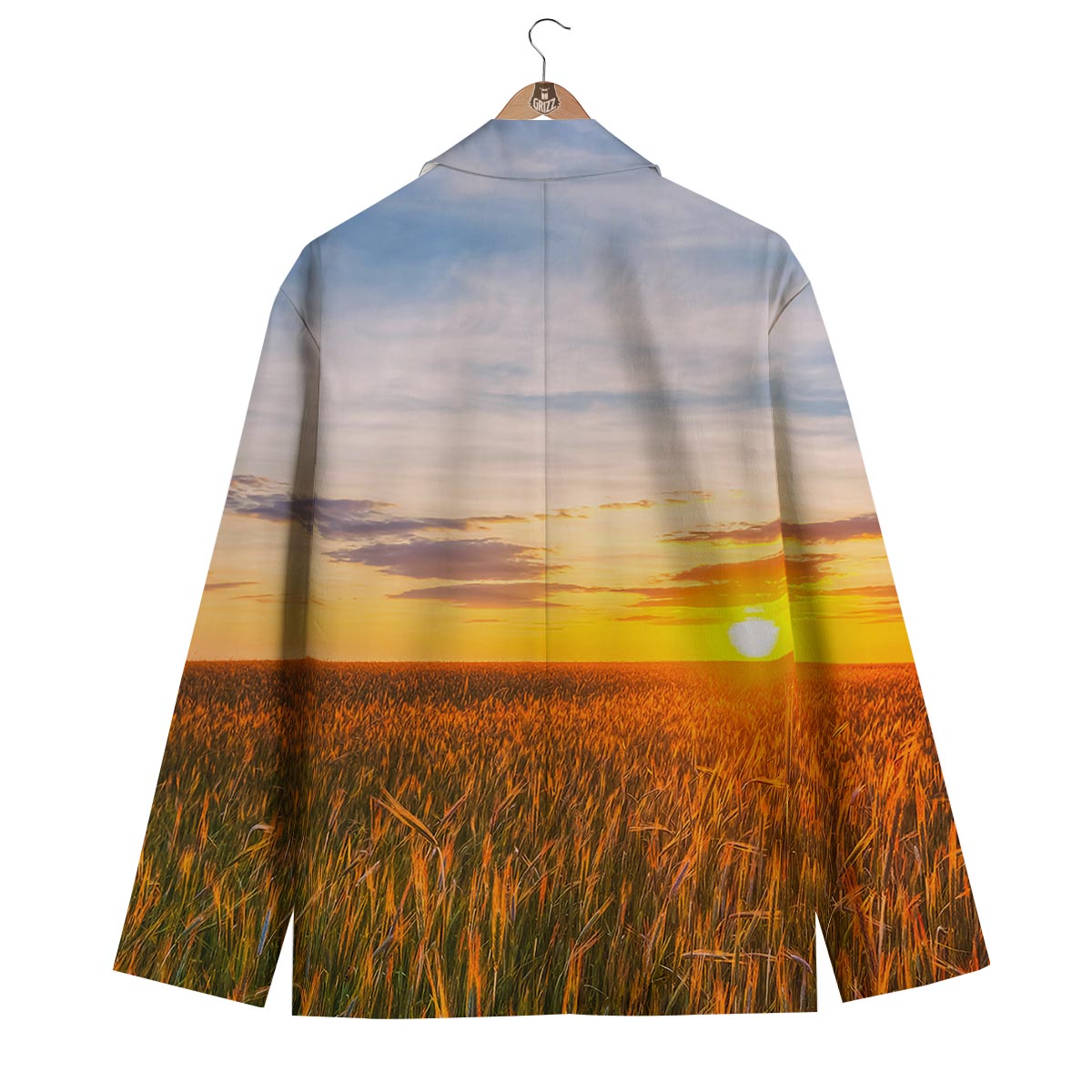 Field Sunrise Print Men's Blazer-grizzshop