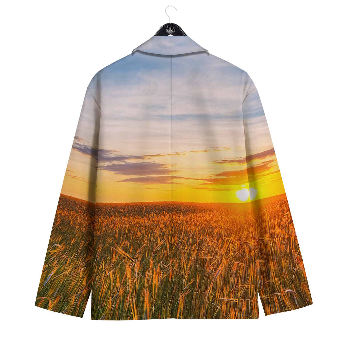 Field Sunrise Print Men's Sport Coat-grizzshop