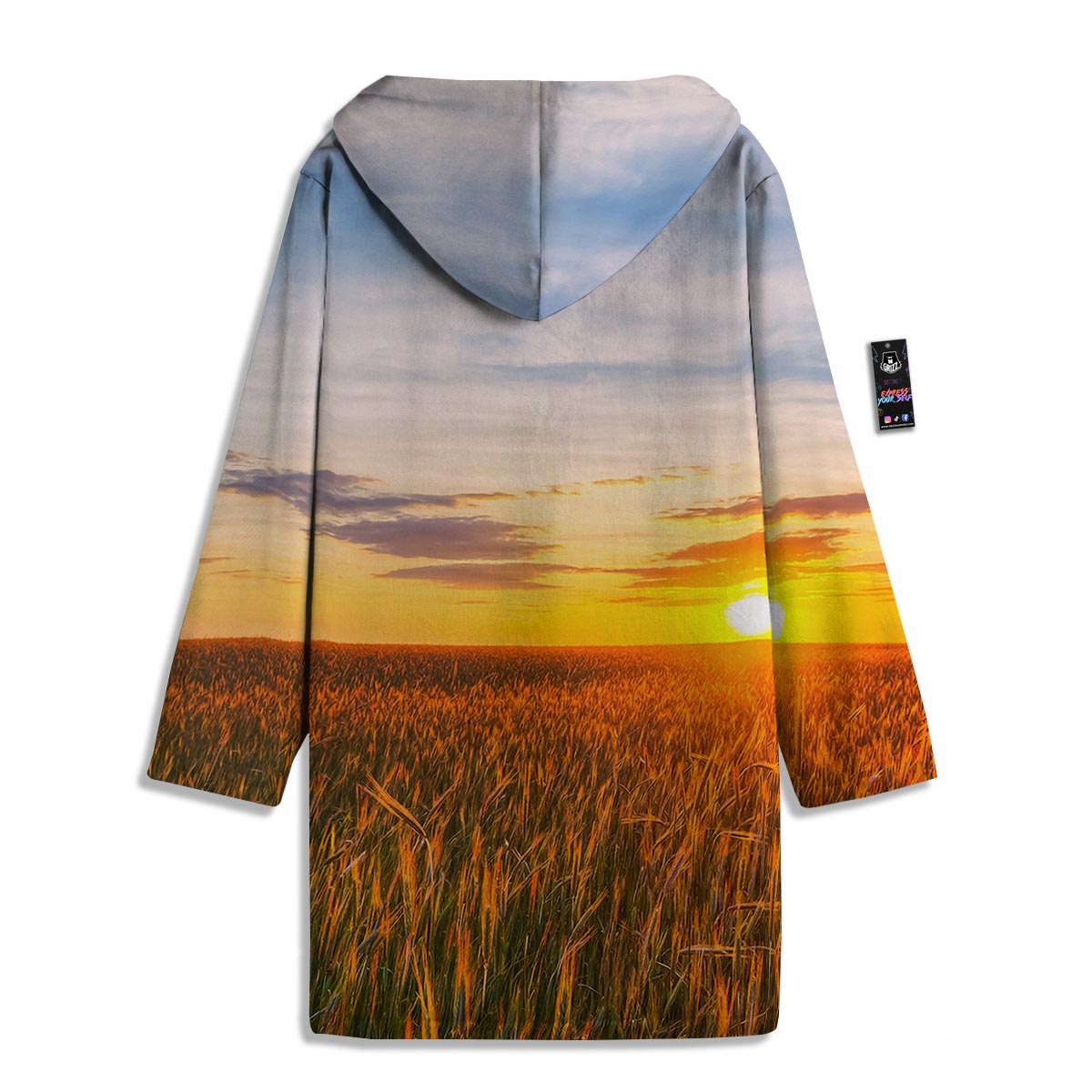 Field Sunrise Print Men's Windbreaker Jacket-grizzshop