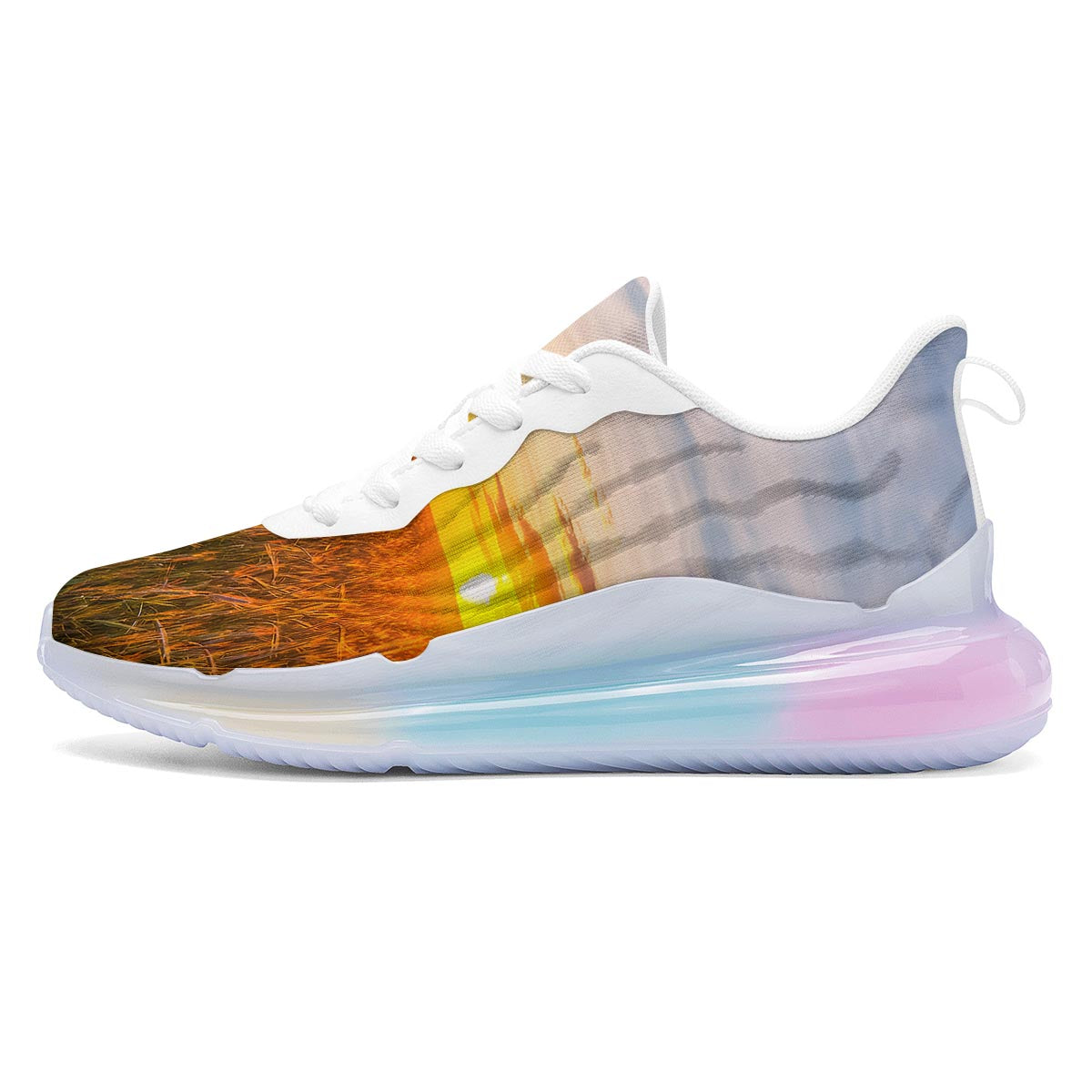 Field Sunrise Print Running Sneakers-grizzshop