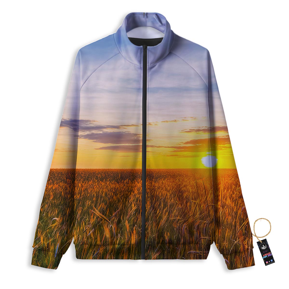 Field Sunrise Print Track Jacket-grizzshop