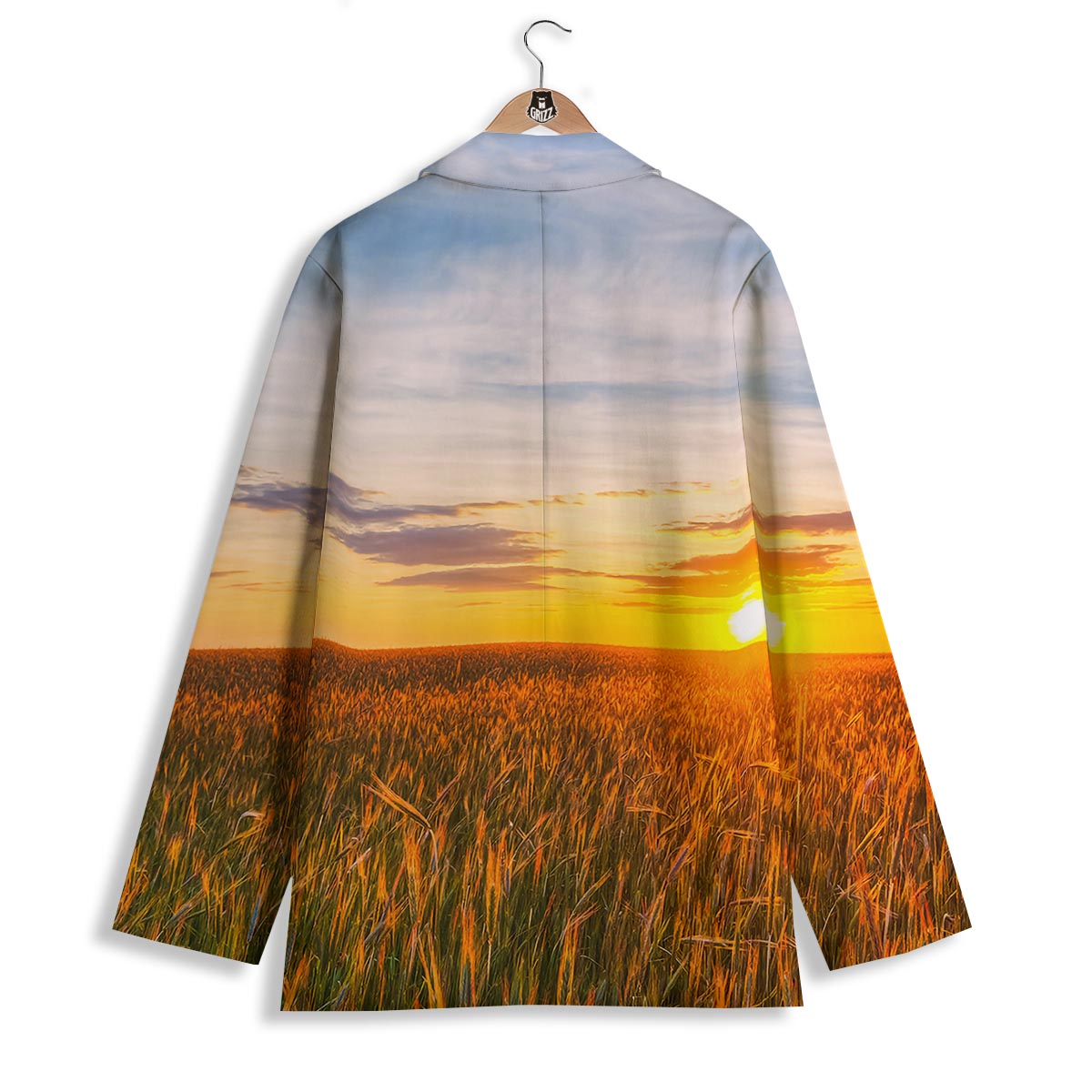 Field Sunrise Print Women's Blazer-grizzshop