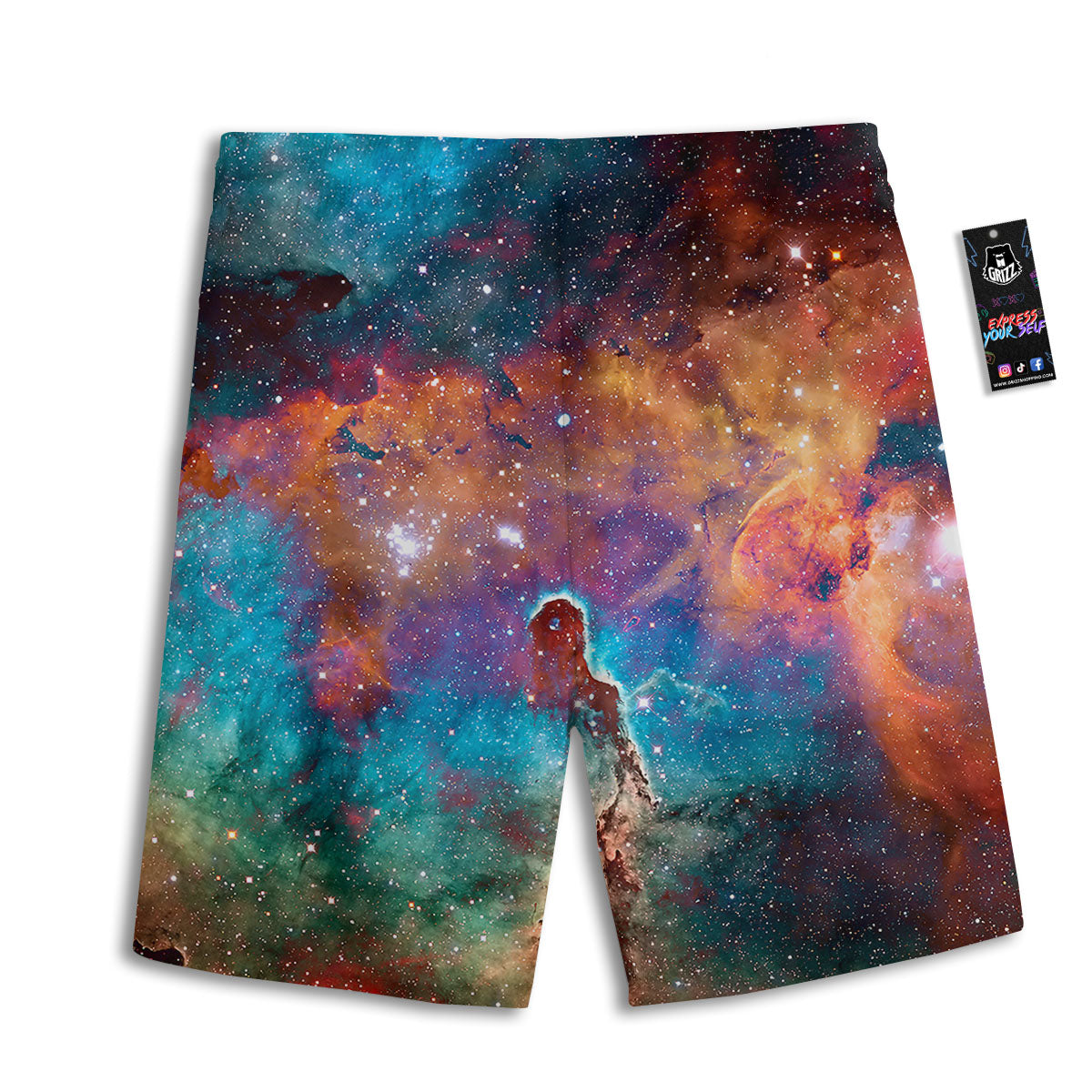 Floral Lily Print Pattern Men's Athletic Shorts