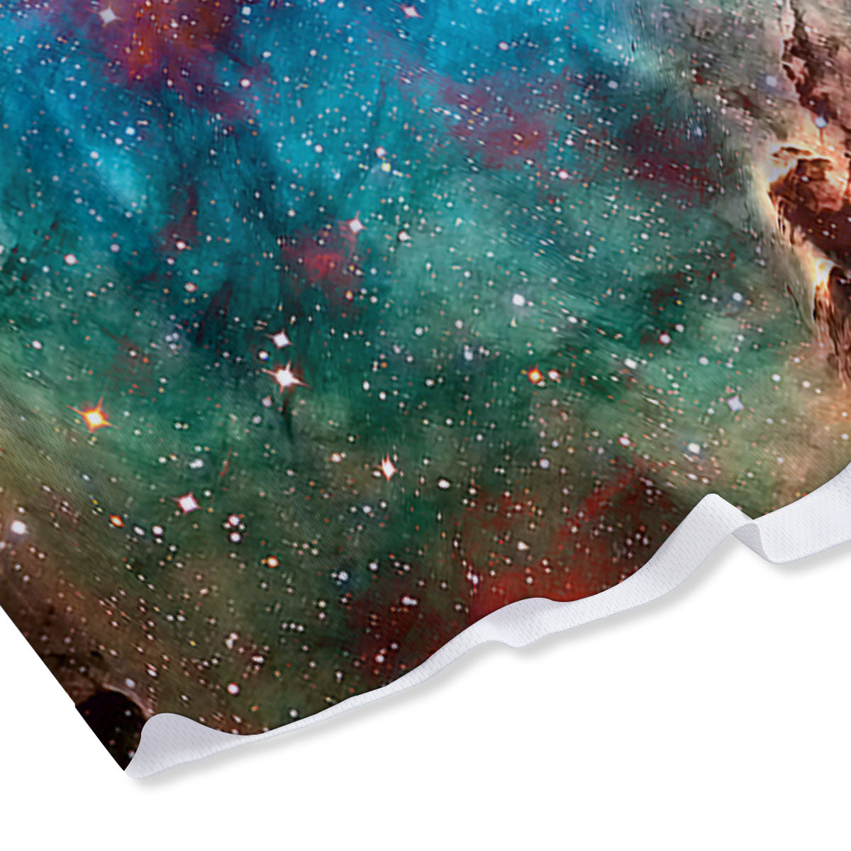 Fiery Universe Nebula Galaxy Space Print Mesh Shorts