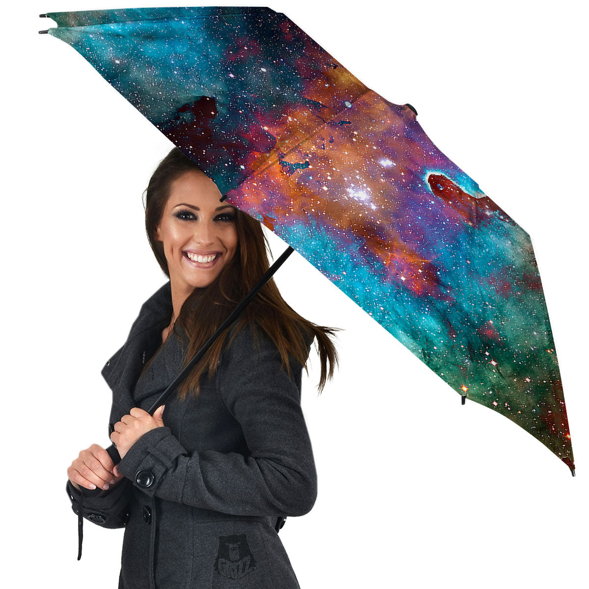 Fiery Universe Nebula Galaxy Space Print Umbrella-grizzshop