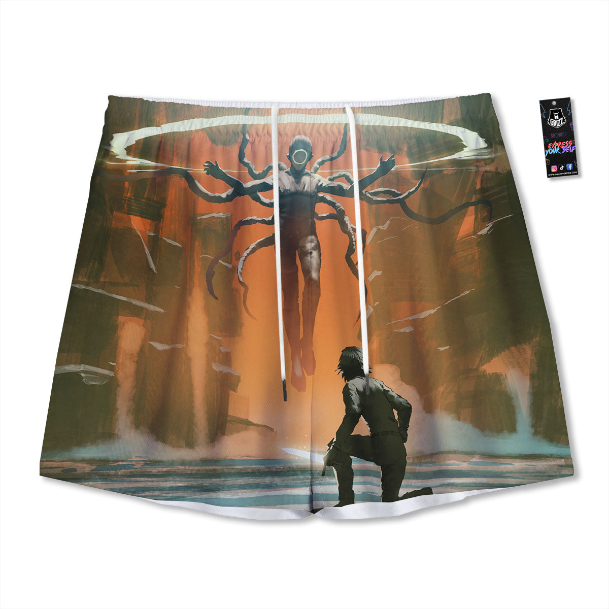 Galaxy Deep Space Dark Universe Print Mesh Shorts