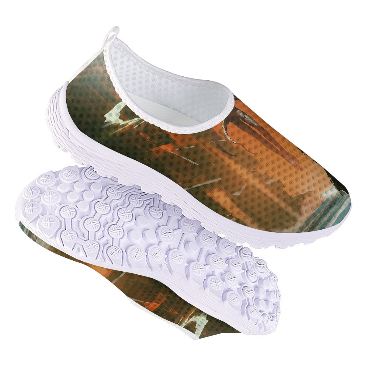 Fight With Alien Print Nurse Shoes-grizzshop