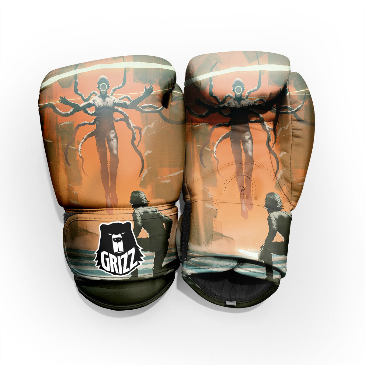 Fight With Alien Print Pro Boxing Glove
