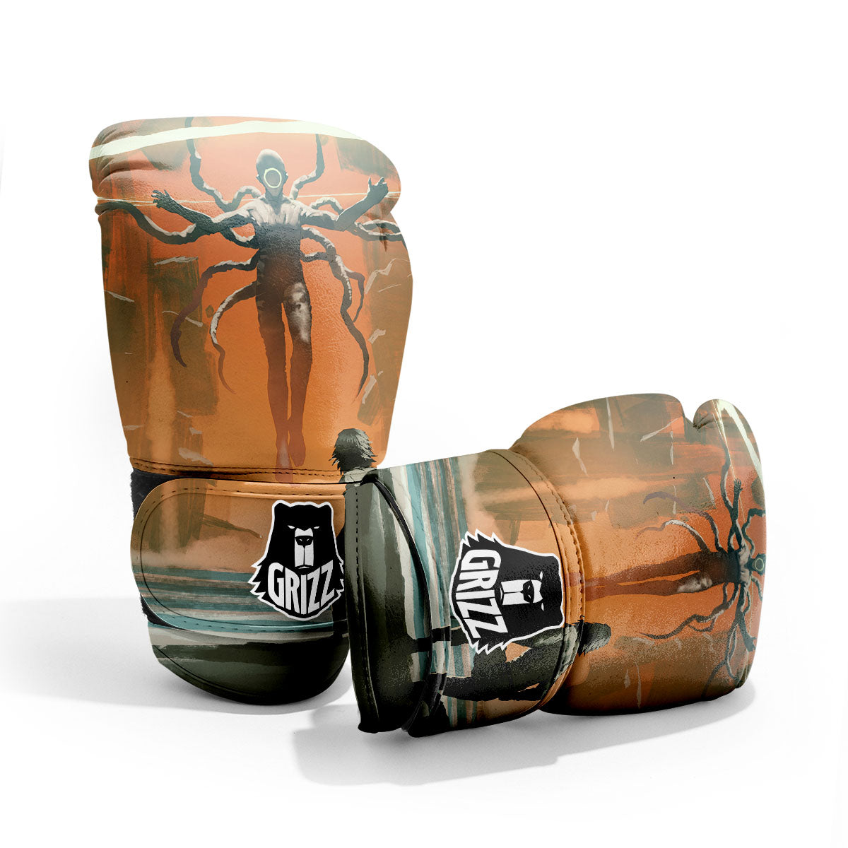 Fight With Alien Print Pro Boxing Glove