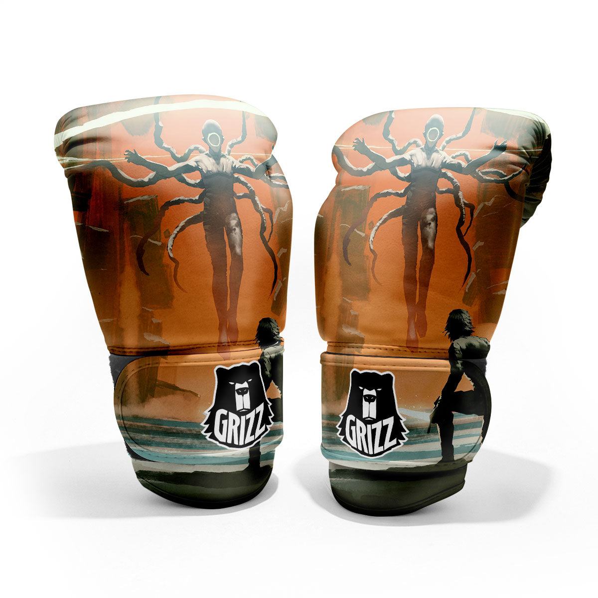 Fight With Alien Print Pro Boxing Glove