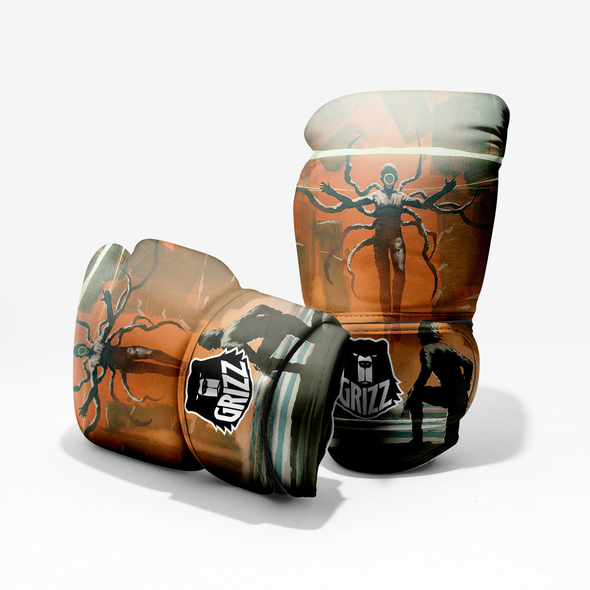 Fight With Alien Print Pro Boxing Glove