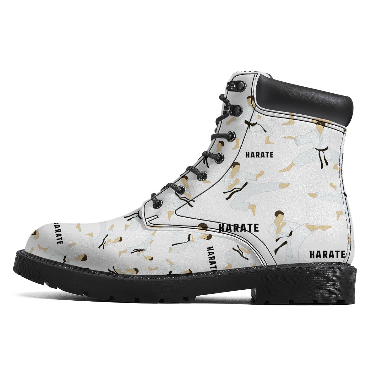 Fighter Karate Print Pattern Boots-grizzshop