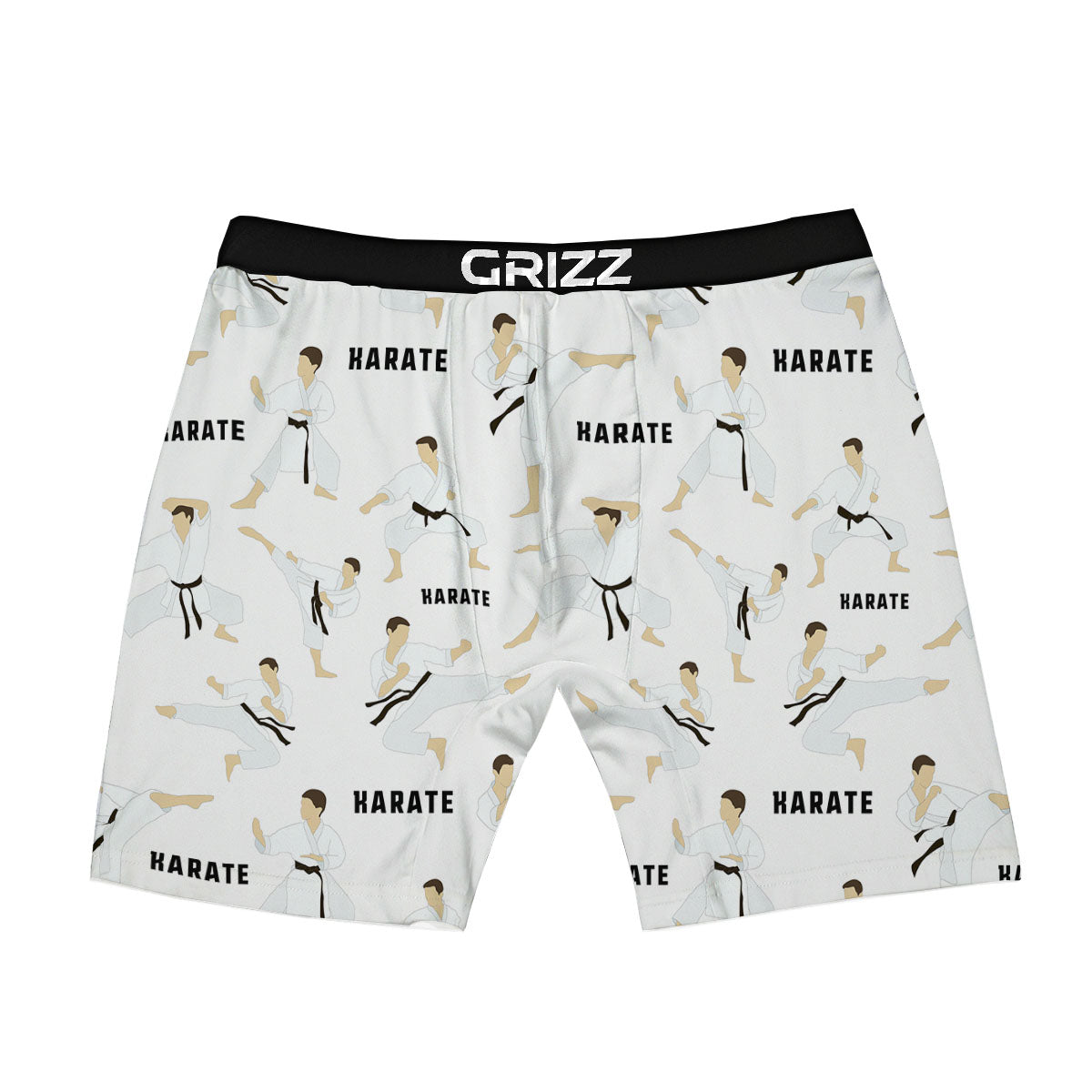 Fighter Karate Print Pattern Boxer Briefs-grizzshop