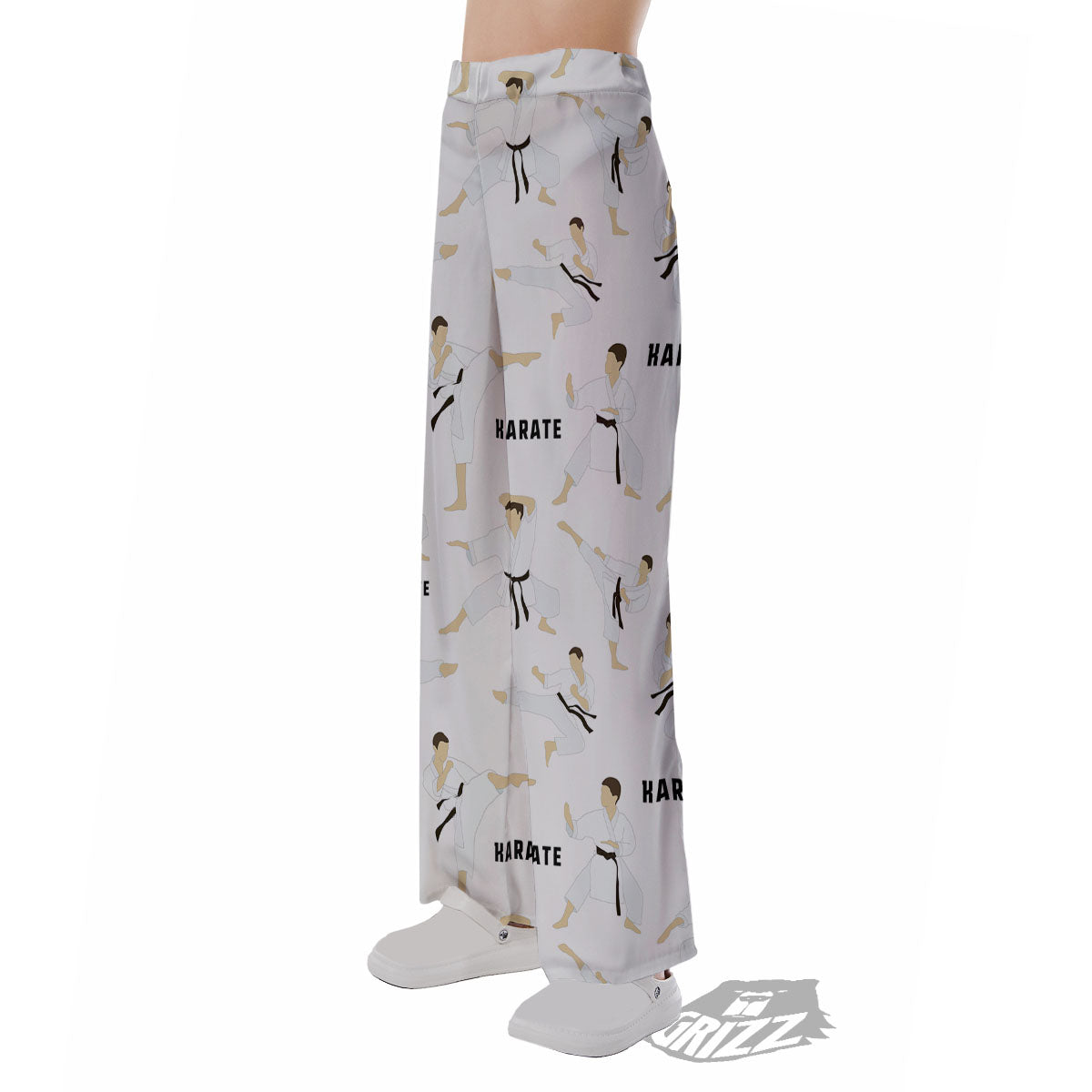 Fighter Karate Print Pattern Pajama Pants-grizzshop