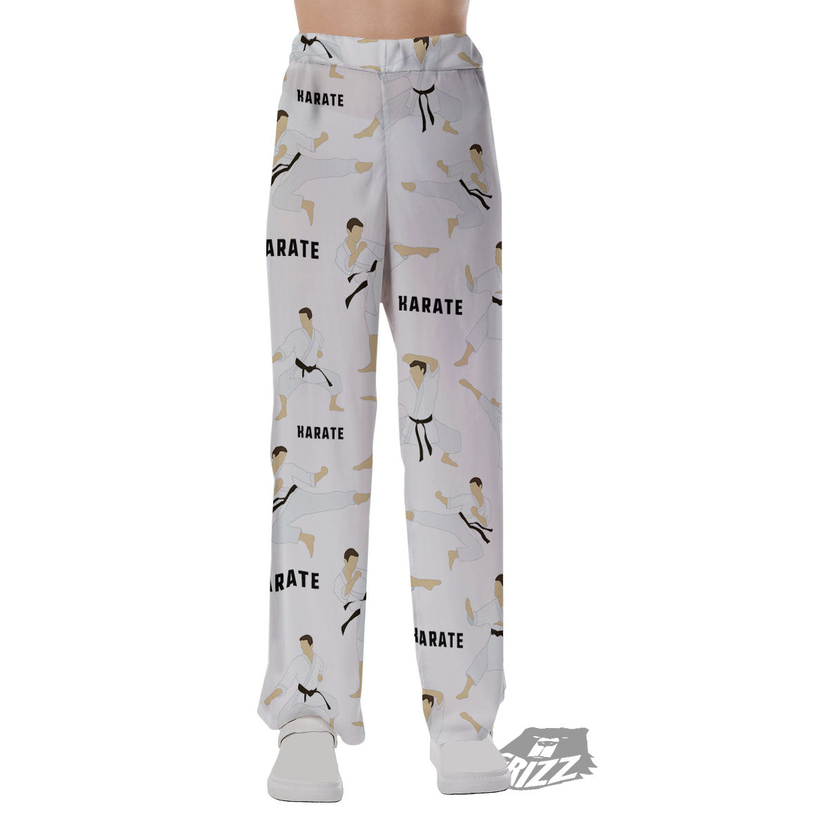 Fighter Karate Print Pattern Pajama Pants-grizzshop