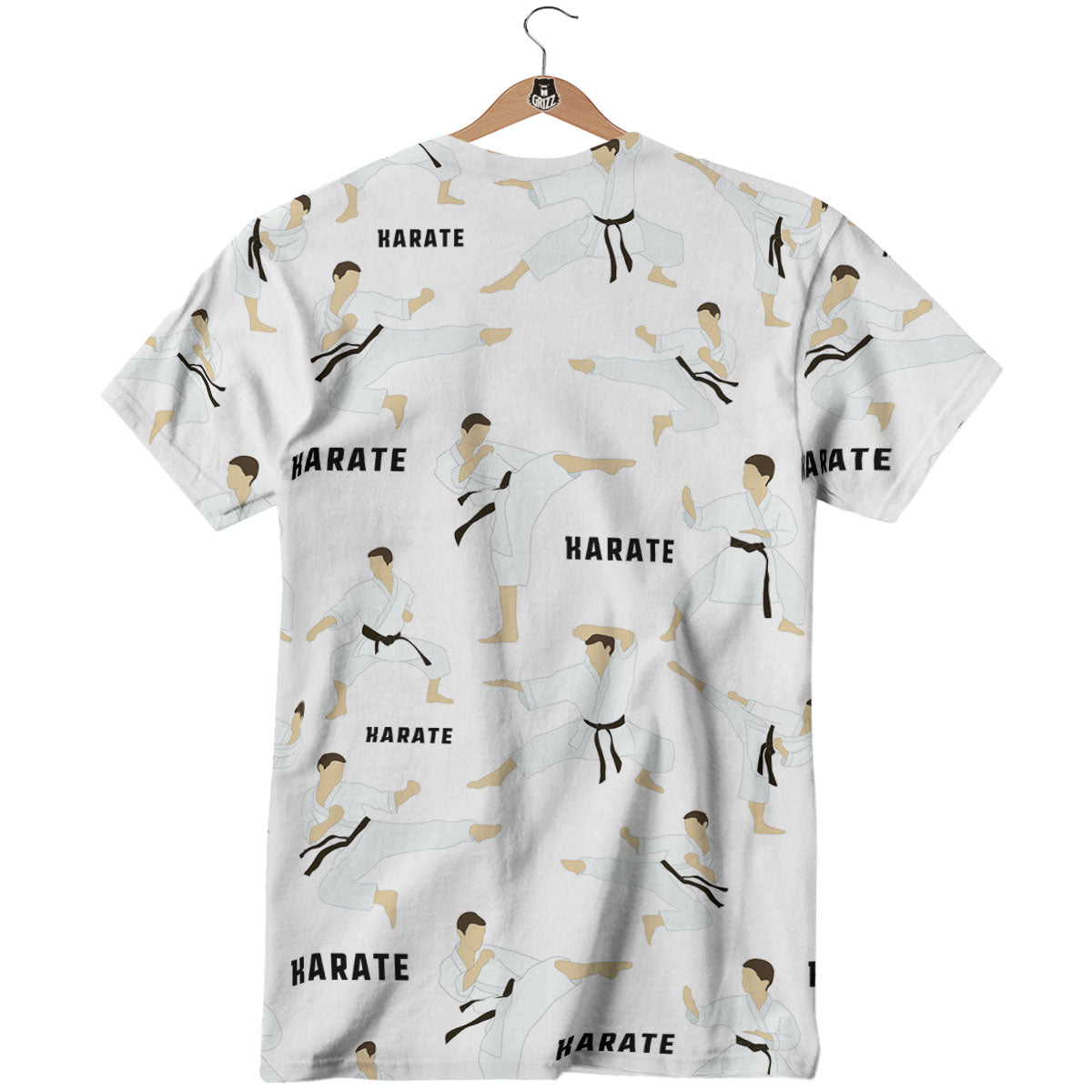 Fighter Karate Print Pattern T-Shirt-grizzshop