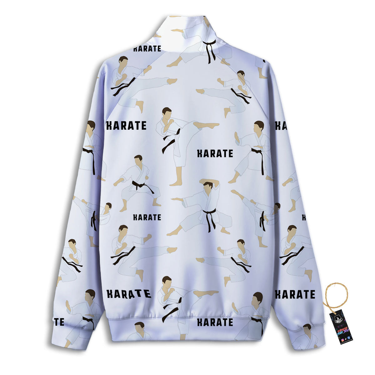 Fighter Karate Print Pattern Track Jacket-grizzshop
