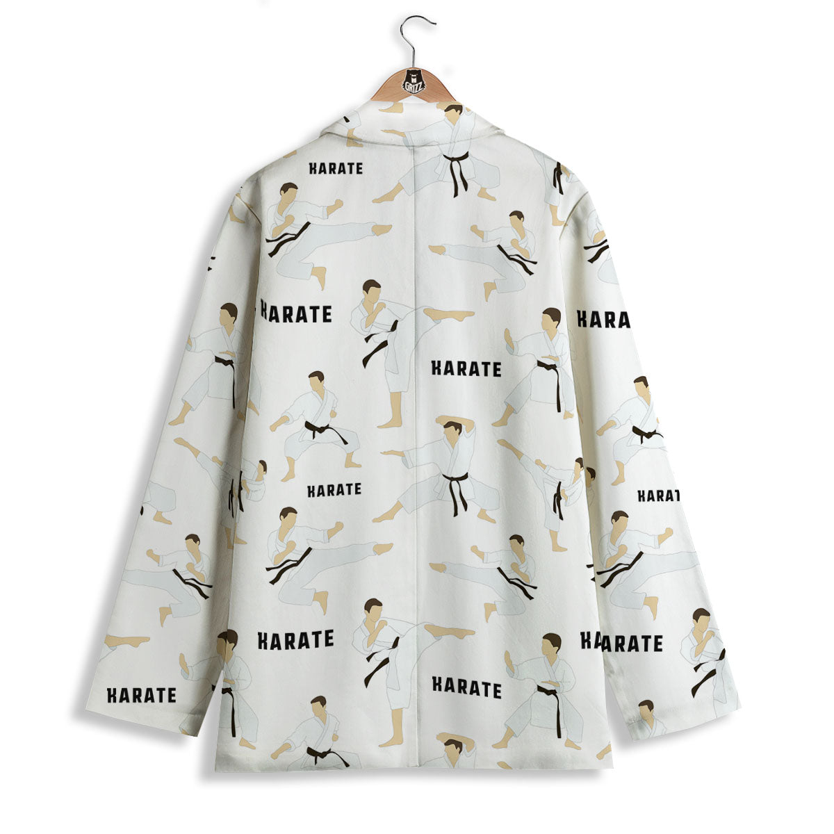 Fighter Karate Print Pattern Women's Blazer-grizzshop