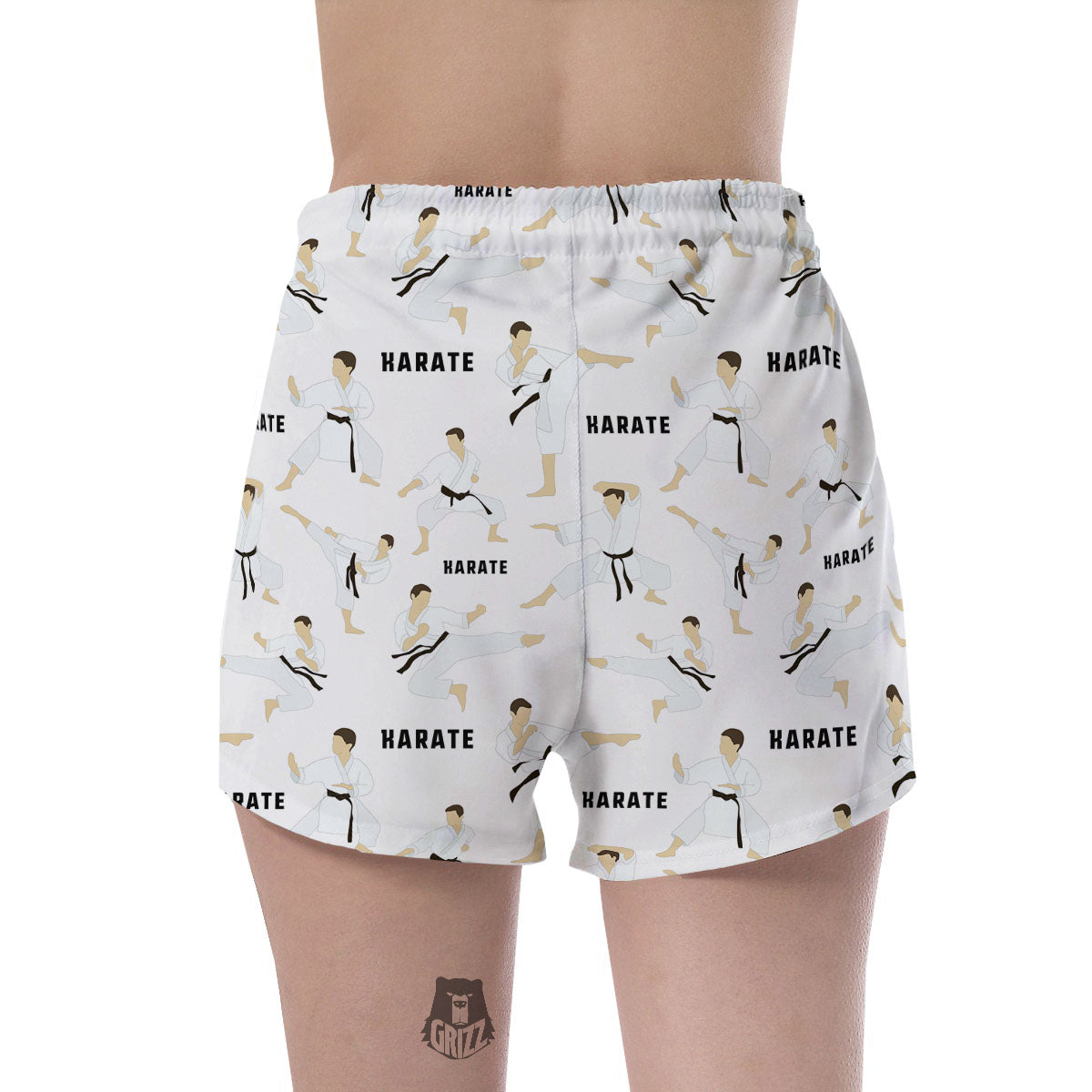 Fighter Karate Print Pattern Women's Shorts-grizzshop