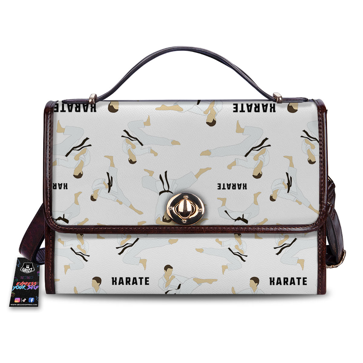 Fighter Karate Print Pattern Women's Satchel Bag