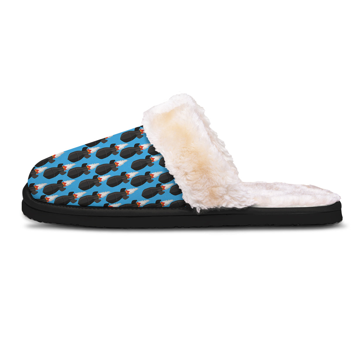 Fighting Rocket Air Bomb Print Pattern Slippers-grizzshop