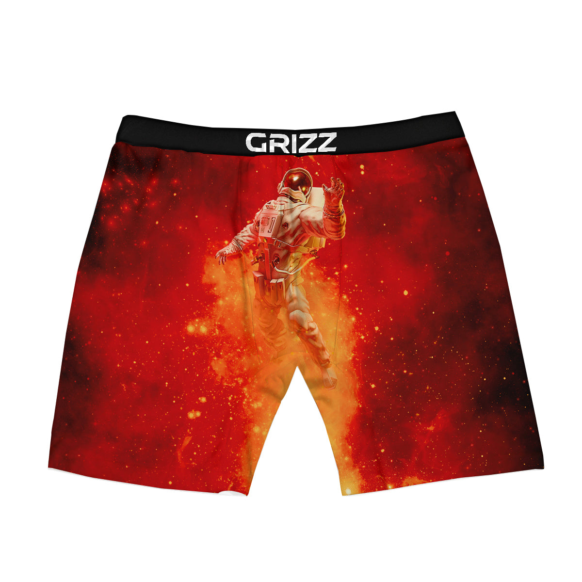 Fire Astronaut Print Boxer Briefs-grizzshop