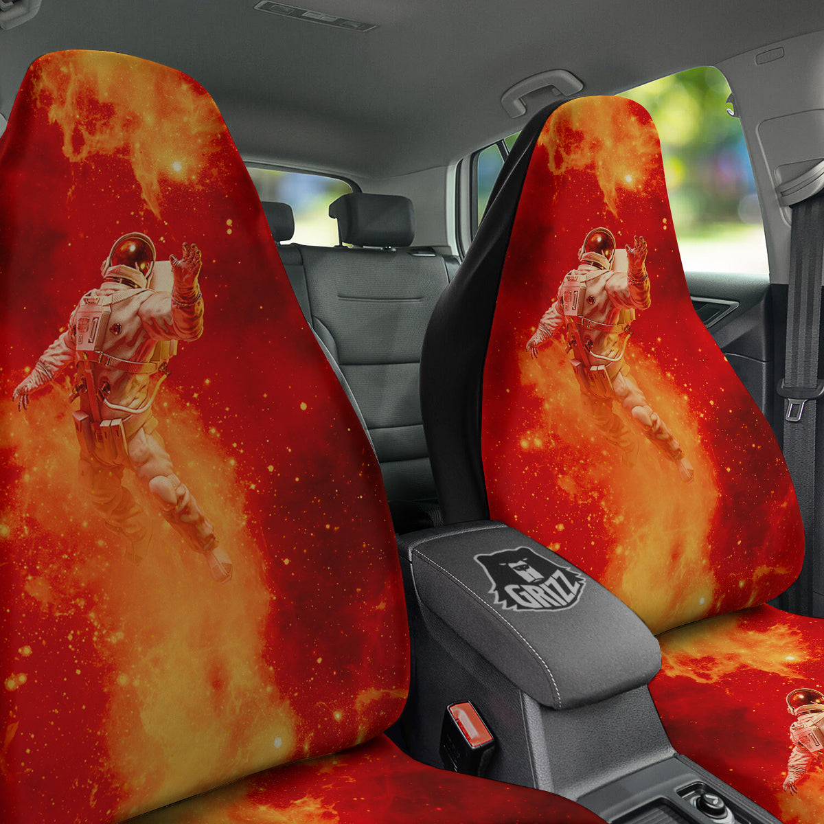 Fire Astronaut Print Car Seat Covers-grizzshop