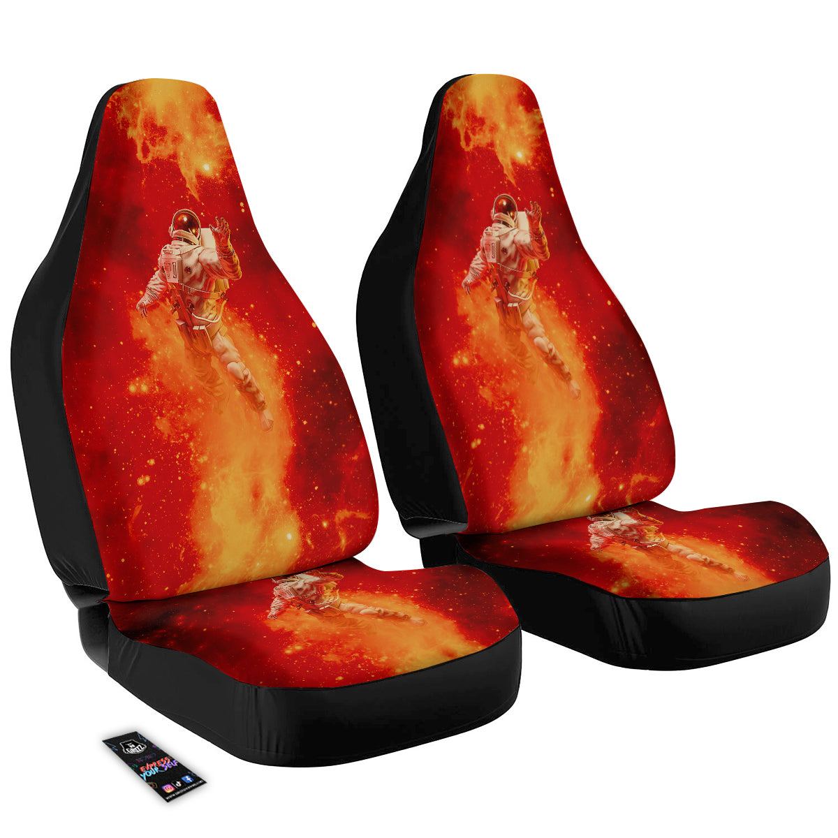 Fire Astronaut Print Car Seat Covers-grizzshop