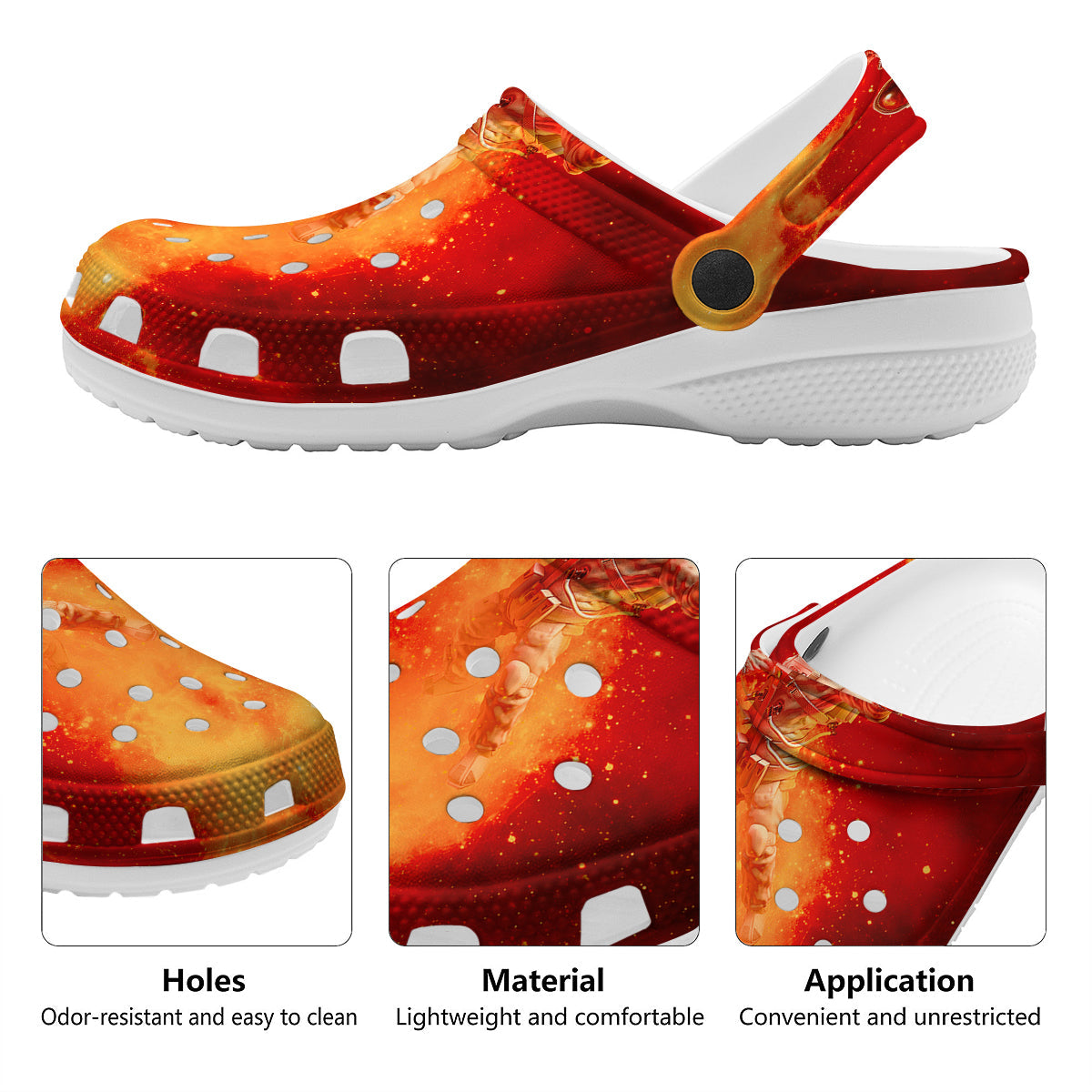 Fire Astronaut Print Clog-grizzshop