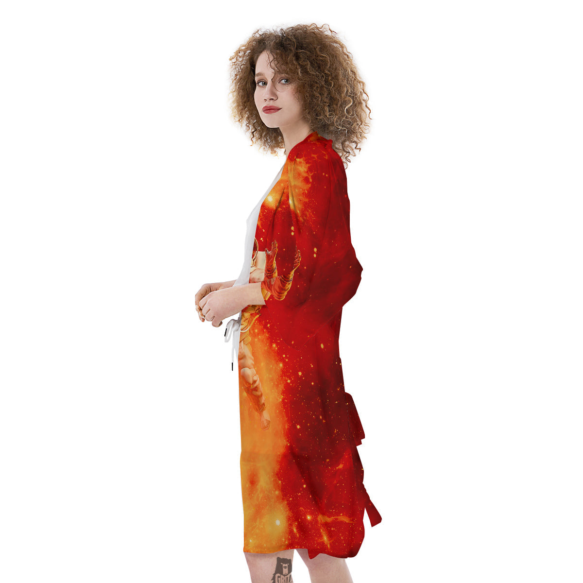 Fire Astronaut Print Kimono-grizzshop