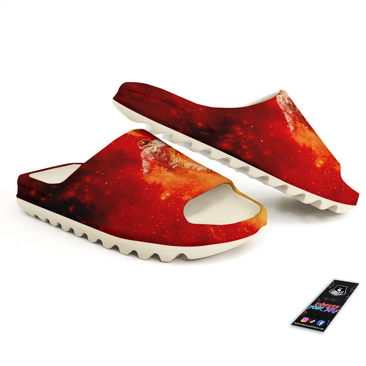 Fire Astronaut Print Sandals-grizzshop